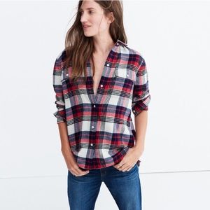 NWOT Madewell plaid flannel classic shirt